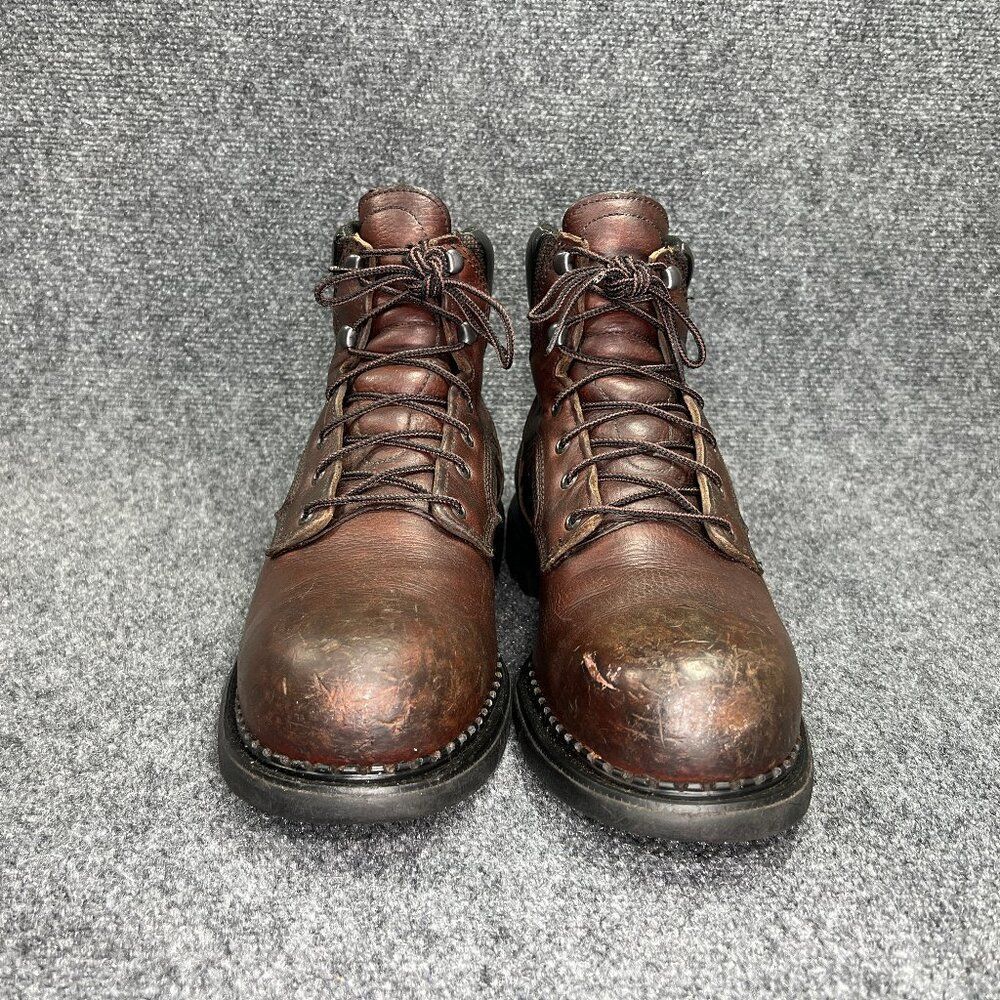 Red Wing DynaForce Boots Men's Size 11.5 Brown Leather Steel Toe Waterproof Work - Picture 2 of 15